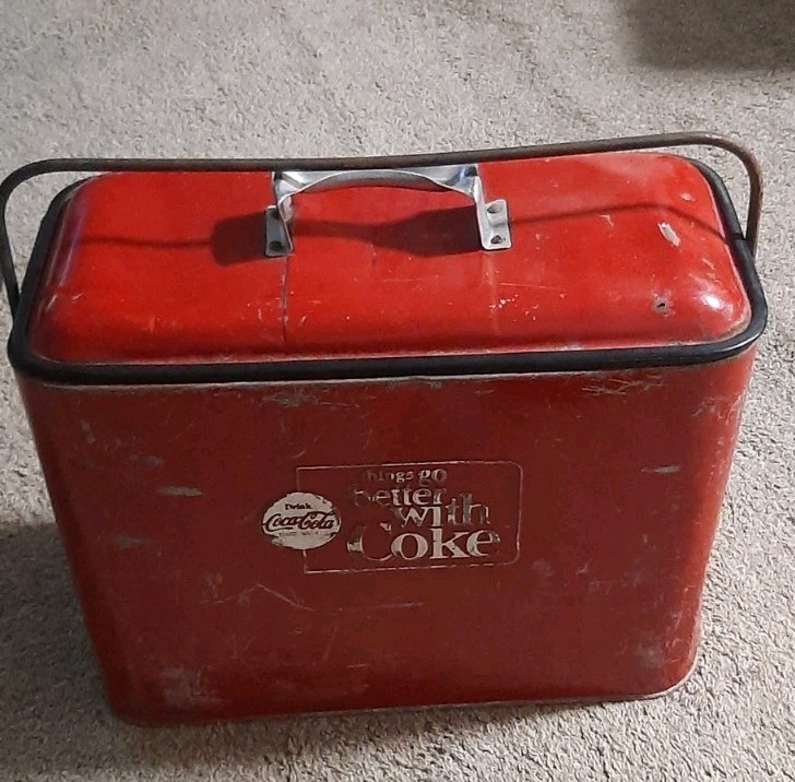 Vintage 1950s Coca-Cola Metal Cooler 