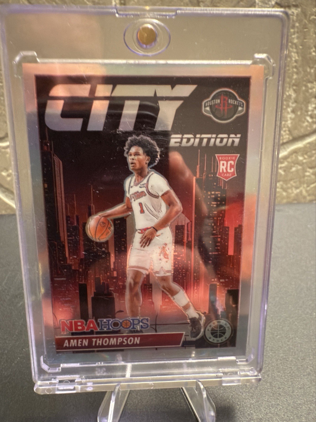 2023-24 Panini Nba Hoops - City Edition Amen Thompson #14 Silver Prizm (RC)