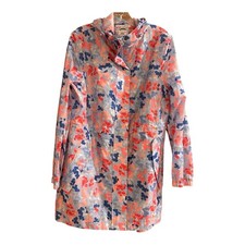 Joules Right As Rain Floral Golightly Packable Rain Coat Size 8