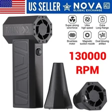 Mini Portable Blower Fan Turbo 130000RPM Electric Jet Dry Blower Air Blower US