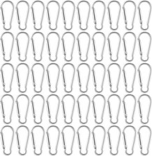 50pcs Small Carabiner Clips Mini Aluminum Carabiner Clip Keychain Bulk Hook P...