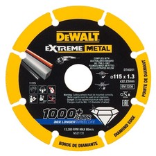 Dewalt Extrême Disque de Coupe Diamant pour Métal 115mm x 22.23mm x 1.3mm