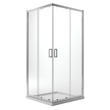 BOX CABINA DOCCIA ANGOLARE 70X90 H185 RETTANGOLARE VETRO TRASPARENTE SCORREVOLE