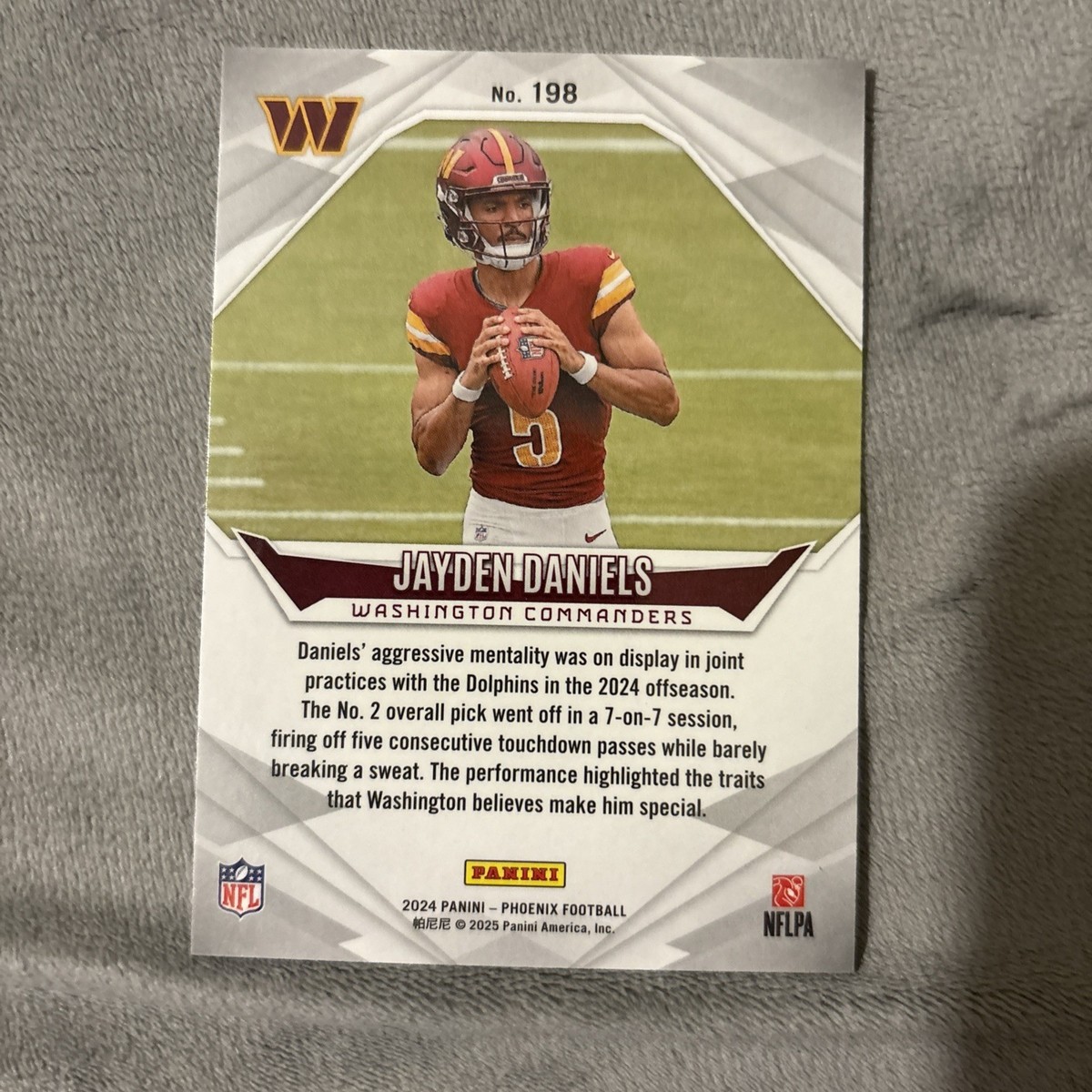 2024 Panini Phoenix Jayden Daniels Orange Parallel #198 RC