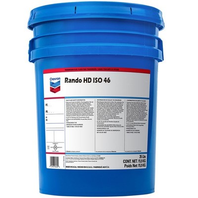 Chevron Rando HD 46 Hydraulic Oil Fluid; 1 - 5 Gallon Pail | 273278448