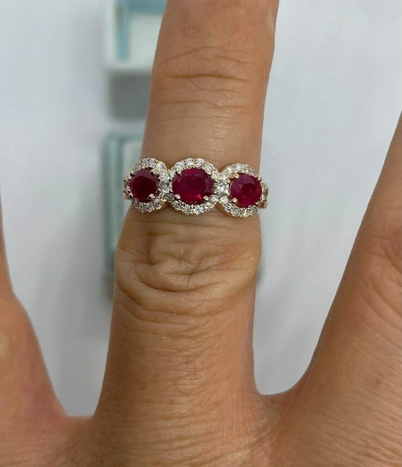 Round Cut Lab-Created Diamond Antique Wedding Band Ring 14K Yellow Gold Finish - Image 4 of 4