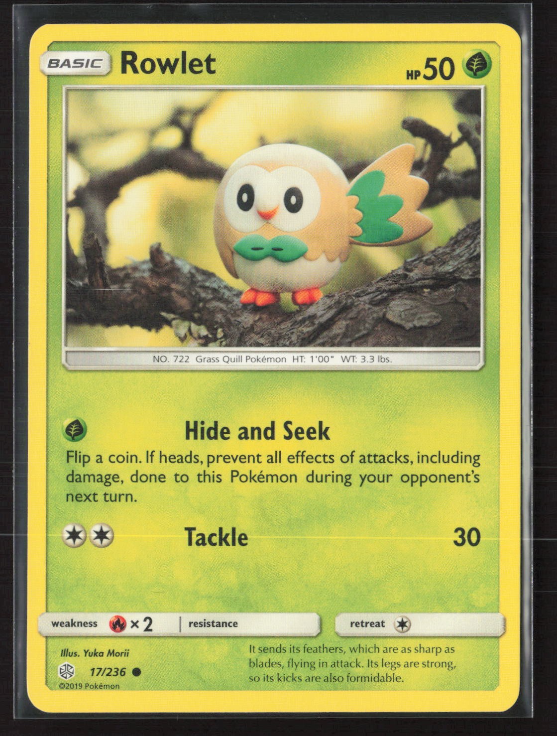 Rowlet 17/236 Common Cosmic Eclipse Pokemon Lightly Played