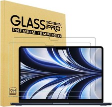 2 Pack Clear Tempered Glass Screen Protectors for 2022-2026 MacBook Air 13