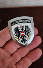 Vintage Enamel Automobile Radiator Dash Car Badge Austria Sterreich
