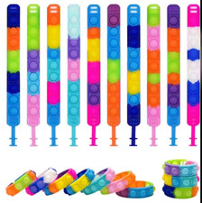 20 Pop It Fidget Bracelet Finger Push Bubble Wristband Stress Relief Toys