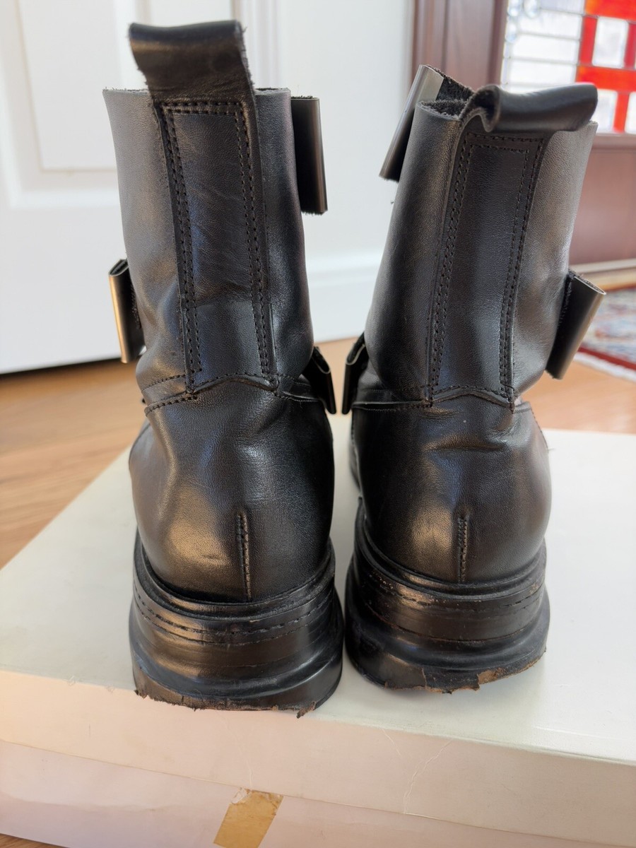 Dirk Bikkembergs Vintage 90s Black Leather Bondage Platform  display picture 1