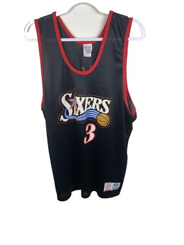 DEADSTOCK VTG 90s NBA ALLEN IVERSON 76ERS PRO PLAYER T-SHIRT SIZE
