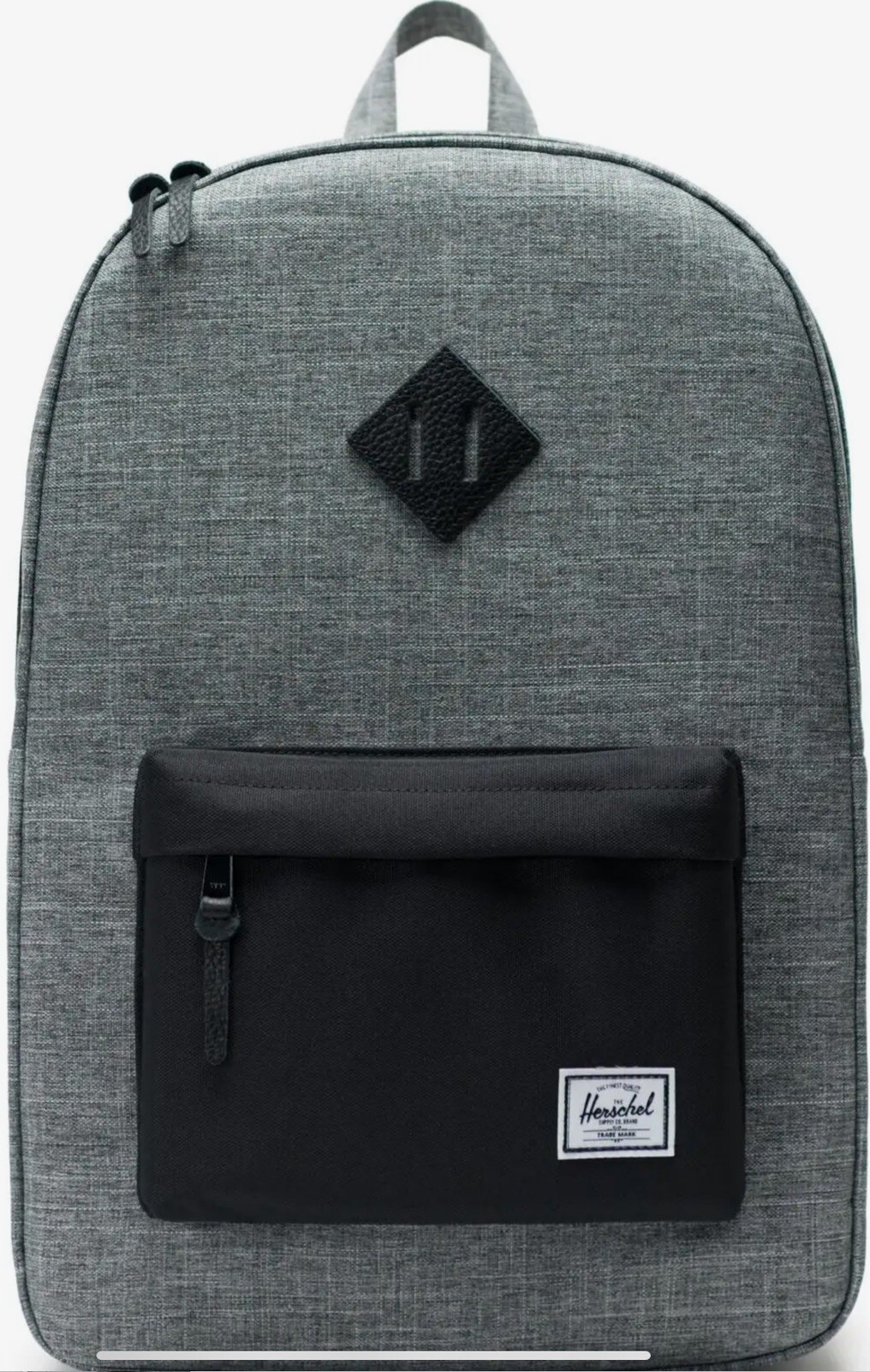 Herschel Heritage Backpack Light Grey Crosshatch Peacoat One Size New