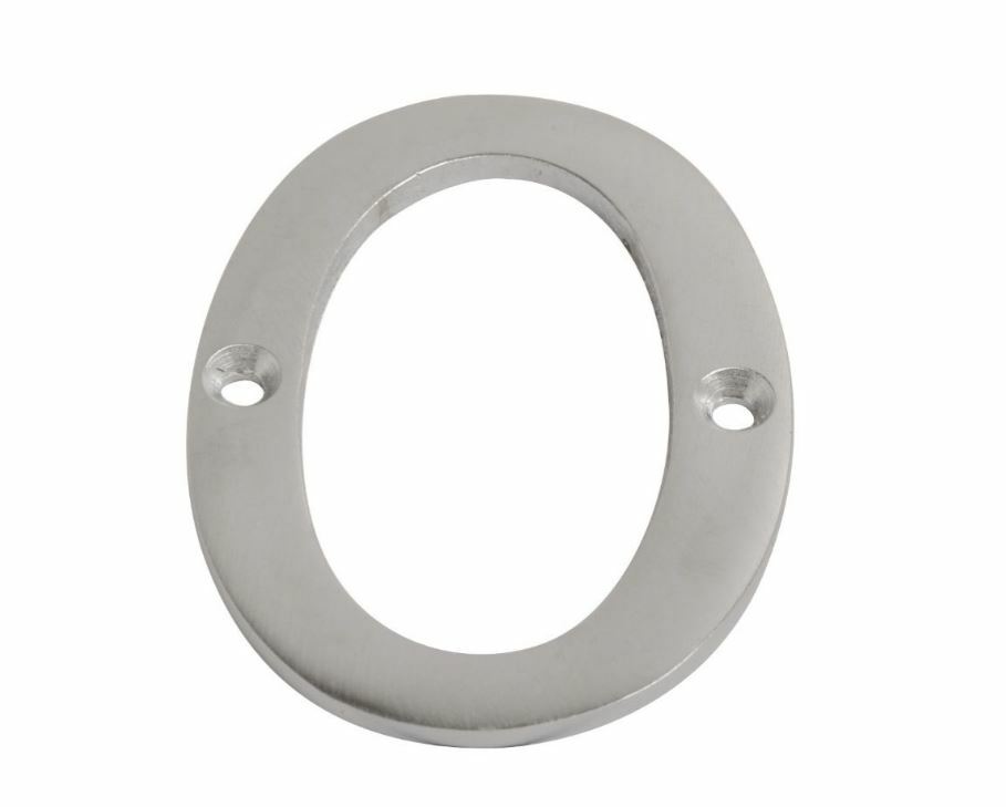 Satin Chrome Door Numbers & Letters 3" ( 75 mm ) House Flat Apartment