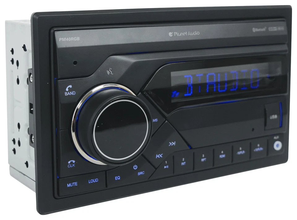 Planet Audio PM40RGB 2-Din Digital Media Car Stereo Receiver w/Bluetooth/USB/AUX - Image 4 of 4