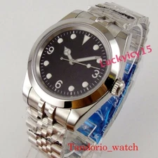 NH35A 24 Jewels Movement Automatic Men's Watch Polished Bezel Jubilee Bracelet