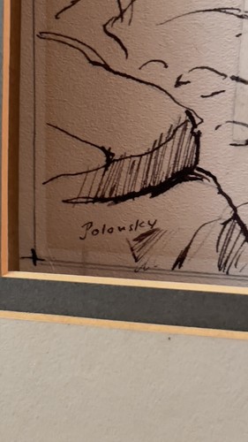 Signed Arthur Polonsky Ink Drawing Signed Shepards - Picture 4 of 9