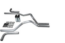 Dodge Ram 1500 09-18 2.5 Dual Exhaust Kits No Muffler Slash Tips Side Exit