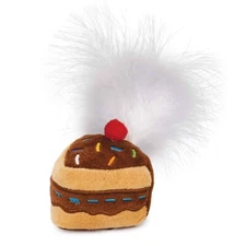 Zanies Kitty Crinkle Cake Cat Happy Birthday Toy Kitten Crinkle Feather