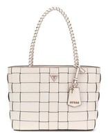 Guess Maylee Girlfriend Tote Schultertasche Shopper Tasche Cream White Creme Neu