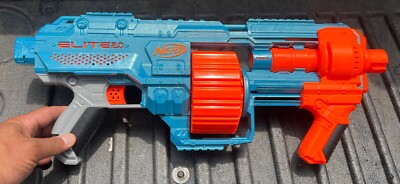 NERF Elite 2.0 Shockwave RD-15 Pump-Action Dart Blaster 15 Dart Drum. No Darts