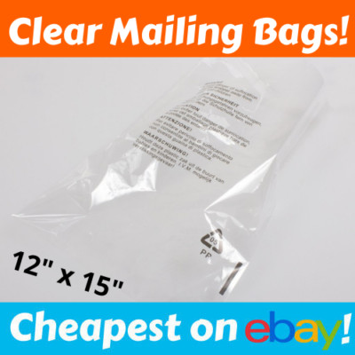 KLAR VERSAND WARNTÜTEN 12'' x 15'' CPP Kleidungsstück Poly billig Post UK AMAZON FBA