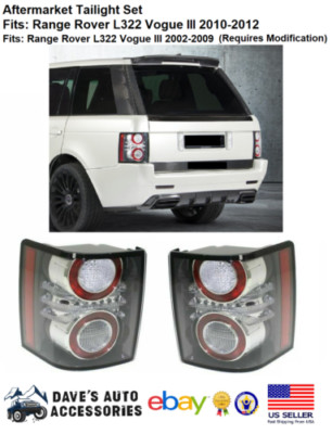 Aftermarket Halogen Taillight Set 2010-2012 Land Rover Range Rover L322 HSE L&R