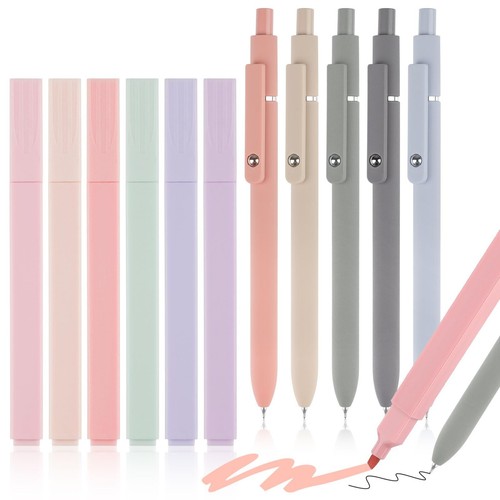 COZCLAM Lot De 32 Fournitures Scolaires Aesthetic Pastel - Trousse, Surligneurs, Stylos Et Notes