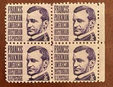 US stamps Scott # 1281 - US Block Of 4 - Francis Parkman  3c- MNH - 1967