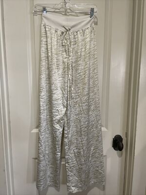 The Royal Standard Satin Stretch Drawstring Pajama Lounge Sleep Pants Size XS