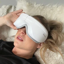 Eye Massager with Heat Music & Compression for Migraines, Tension Relief & Sleep
