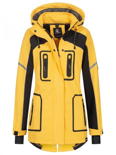 Rock Creek Damen Softshell Jacke Mantel Damenjacke Lang Kapuze Outdoor D-497 NEU - Bild 8 von 25