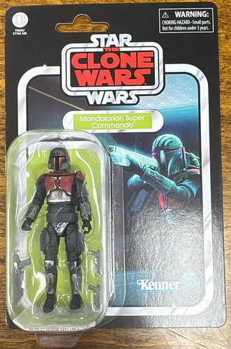 Star Wars Vintage Collection Clone Wars Mandalorian Super Commando Figure (B172)