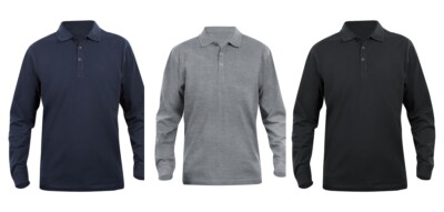 Plus Size Mens Long Sleeve Cotton Polo Shirt No Maxfort Up to 8XL