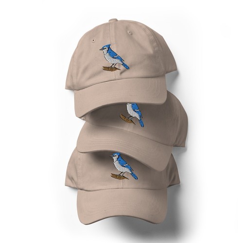 Blue Jay Embroidered Bird hat - Picture 7 of 114