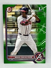 2022 Bowman MAHKI BACKSTROM GREEN Paper Parallel /399 Braves