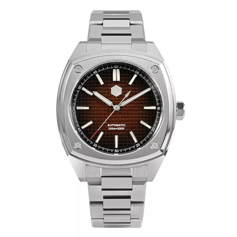 San Martin Men Luxury Watch Square Automatic Mechanical Wristwatch
