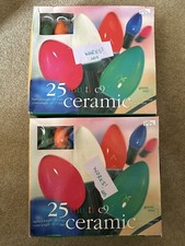 C9 Multi-Color Christmas Lights String Of 25 Bulbs Indoor/Outdoor - 2 Boxes C-9