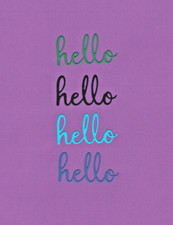 HELLO  21 die cuts scrapbook cards