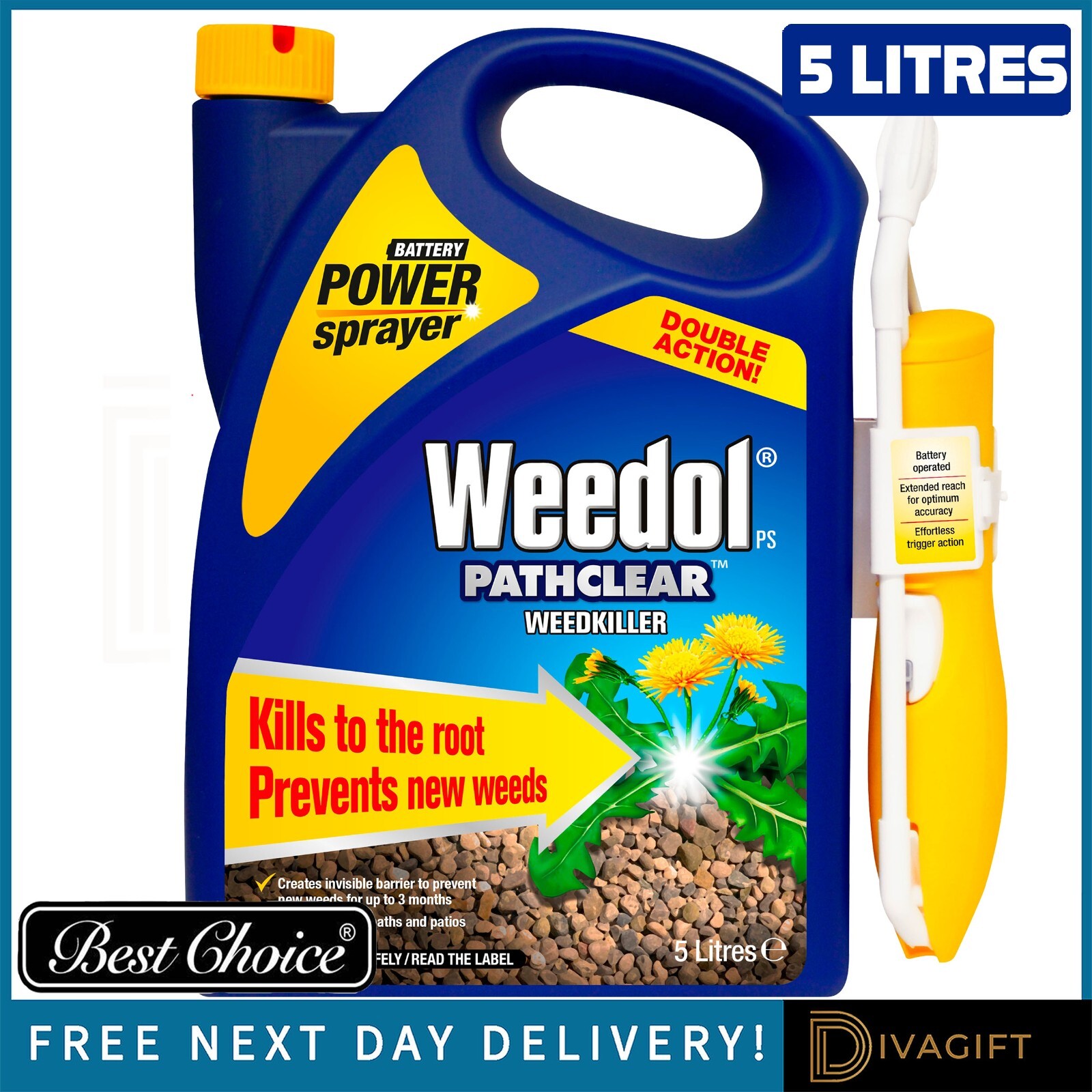 WEEDOL PATH GRAVEL CONTROL OUTDOOR RAPID ACTION WEEDKILLER WEED KILLER