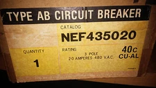 FPE FEDERAL PACIFIC NEF435020 NEW IN BOX 3P 20A 480V BREAKER SEE PICS #A59