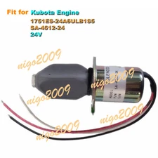 24V Fuel Shut-off Stop Solenoid Valve 1751ES-24A6ULB1S5 Fit for Kubota Engines