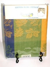Cotton Park Cottage Tablecloth  Multi Foliage  60" x 84" Rectangle  NEW 