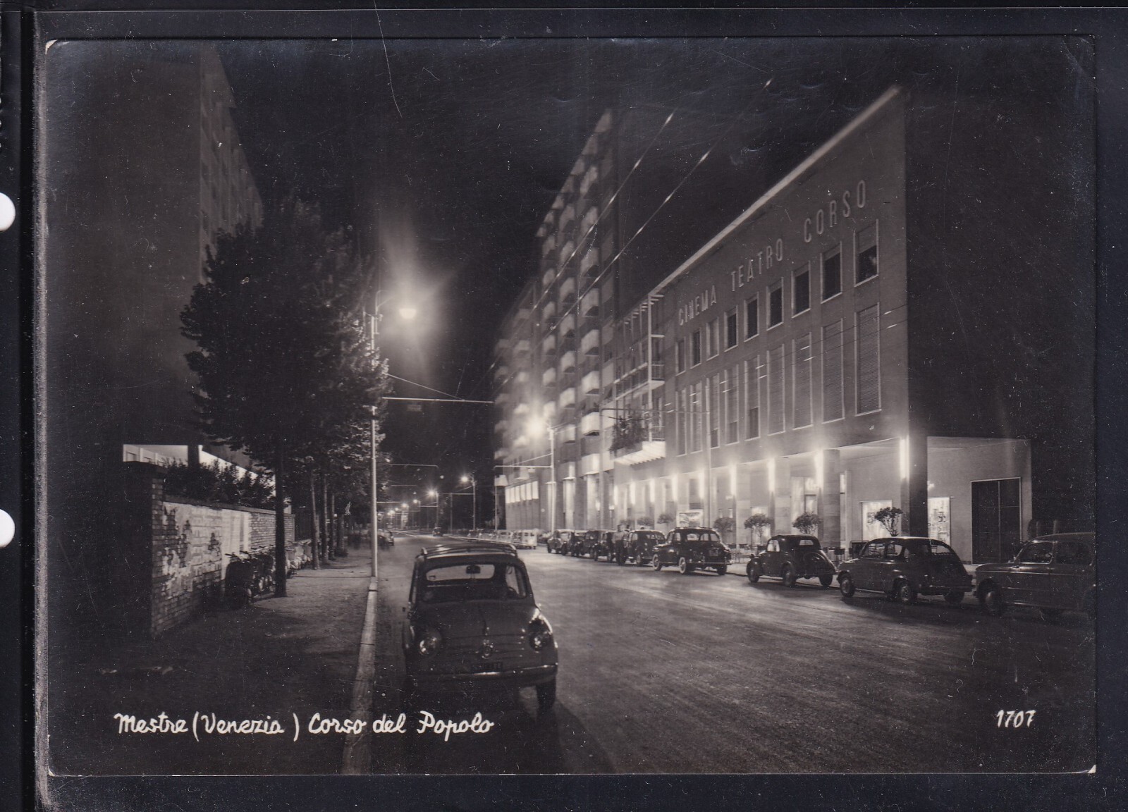 Cartolina Mestre Venezia Corso del Popolo AUTO E1141