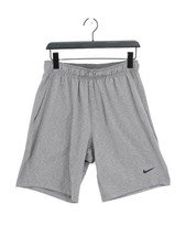 Nike Men's Shorts M Grey Polyester with Elastane Sweat