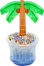 Inflatable Palm Tree Cooler, 60" Blow up Palm Tree Cooler for Tropical Party Dec