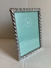 MARIPOSA ROPE SILVER DESIGN 5X7 PHOTO FRAME