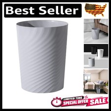 Plastic Small Bathroom Trash Can Wastebasket Garbage Can, Grey