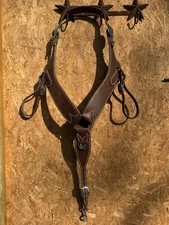 WOW NEW WESTERN BREASTCOLLAR WITHER STRAP NICE HANDMADE DARK OIL J WATT HARDWARE
