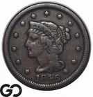 Photo of a 1846-P Large Cent from an eBay listing that sold on Jul 19, 2026